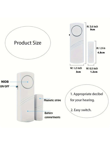Instant Door & Window Alarm — Protect Your Home 24/7 with Loud, Immediate Alerts