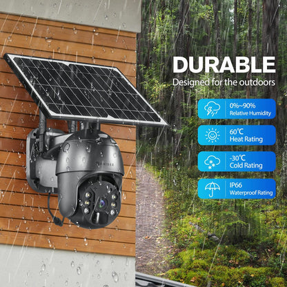 Anisee PTZ Security Camera 4G LTE CCTV Wireless Home Surveillance System X2