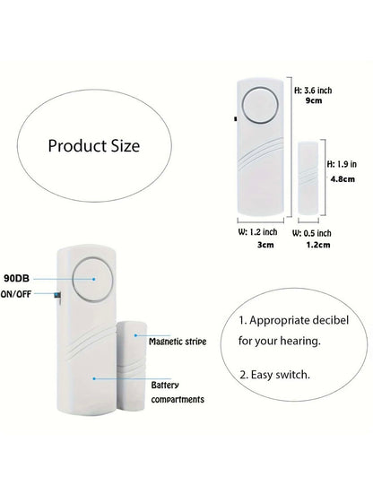 Instant Door & Window Alarm — Protect Your Home 24/7 with Loud, Immediate Alerts