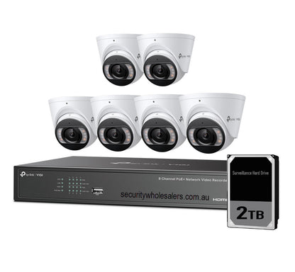 tp-link Complete 6-Camera Security System — 24/7 Protection with 2TB Recording Included