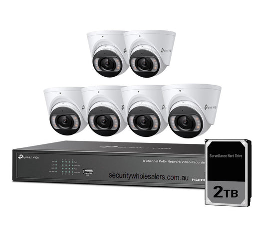 tp-link Complete 6-Camera Security System — 24/7 Protection with 2TB Recording Included