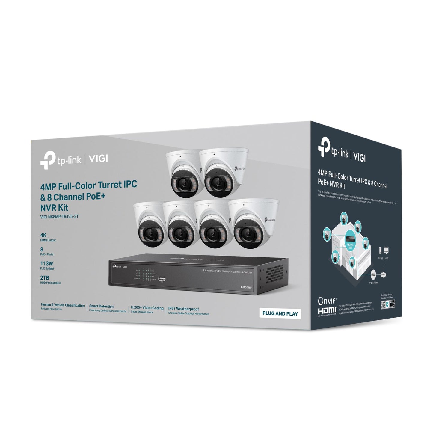 tp-link Complete 6-Camera Security System — 24/7 Protection with 2TB Recording Included