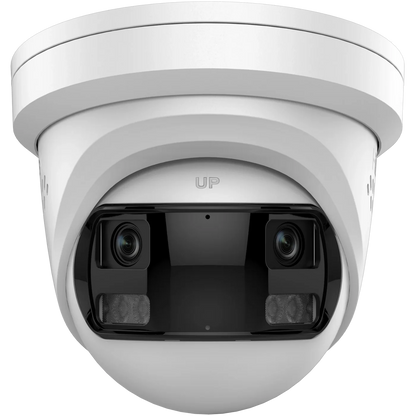HiLook 8MP 180° Security Camera — Wide-Angle Coverage with Strobe Lights & Two-Way Audio