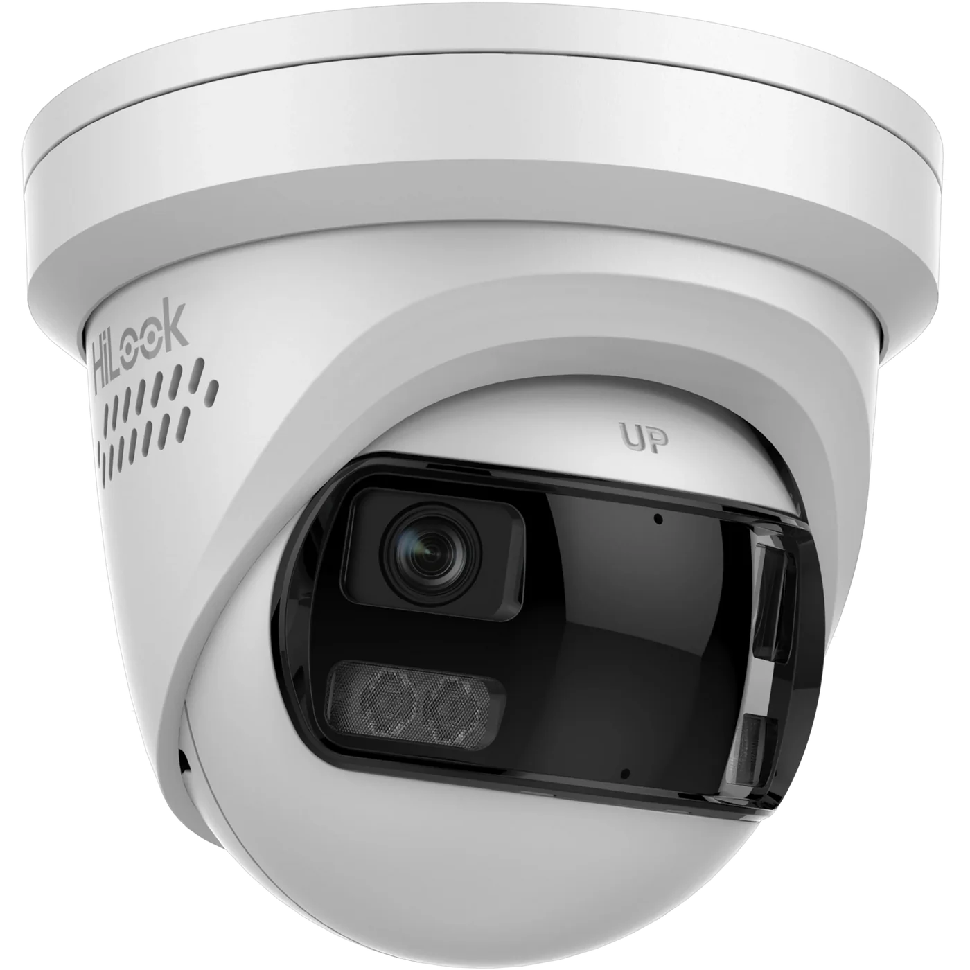 HiLook 8MP 180° Security Camera — Wide-Angle Coverage with Strobe Lights & Two-Way Audio