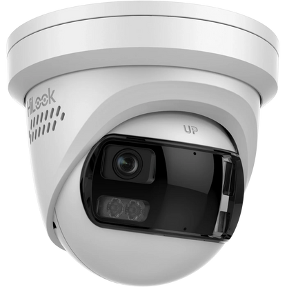 HiLook 8MP 180° Security Camera — Wide-Angle Coverage with Strobe Lights & Two-Way Audio
